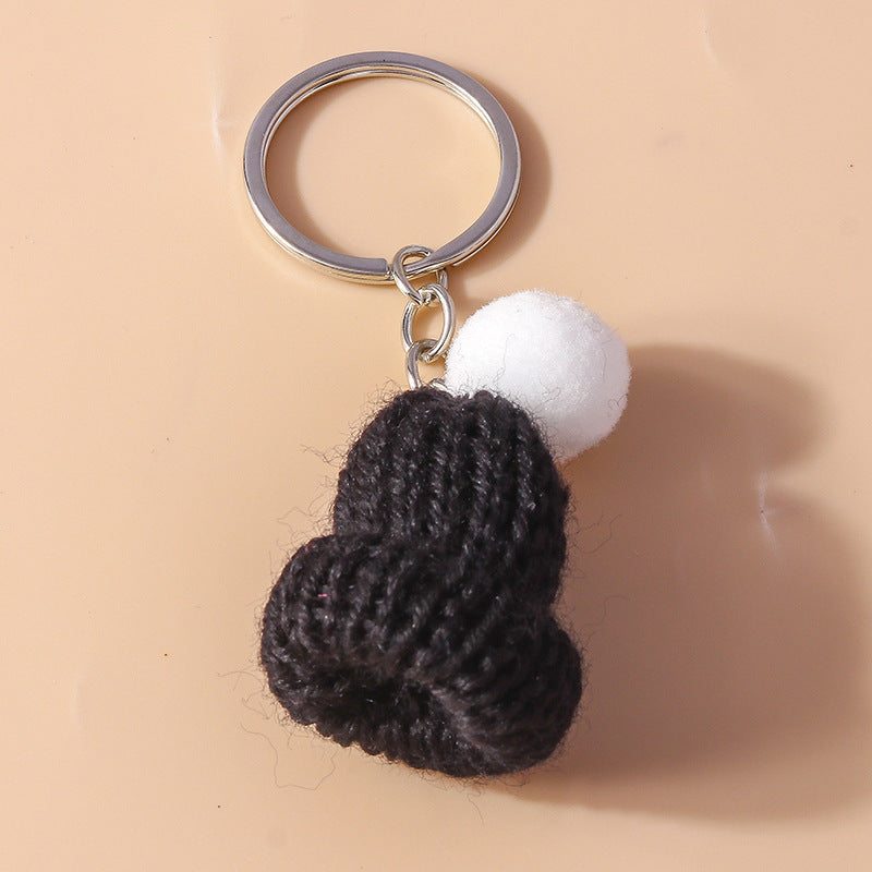Wholesale Cartoon Mini Colored Knitted Hat Keychain